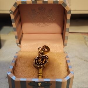 Juicy Couture Gold Key with Logo Charm